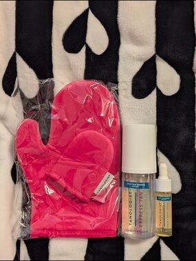 Tanologist Express-Tan Mousse Face Body Drops In Medium & Mitts Bundle 🆕